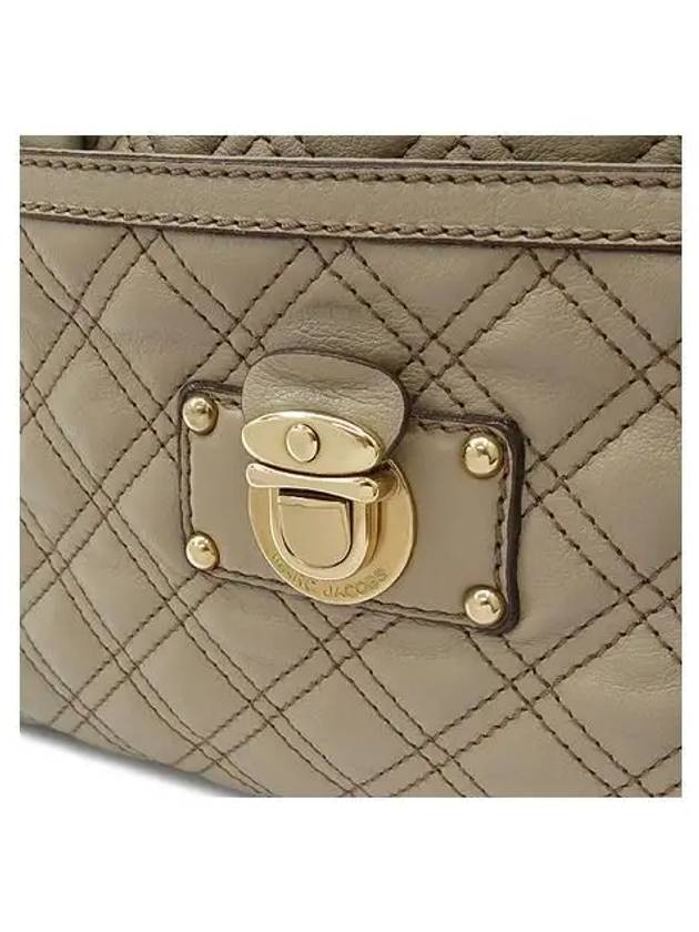 Beige leather embossed stitch tote bag - MARC JACOBS - BALAAN 4