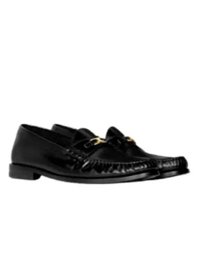 Luco Triomphe Polished Bull Loafers Black - CELINE - BALAAN 2