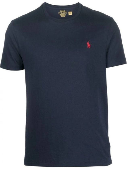 Men's Embroidered Pony Short Sleeve T-Shirt Navy - POLO RALPH LAUREN - BALAAN 2