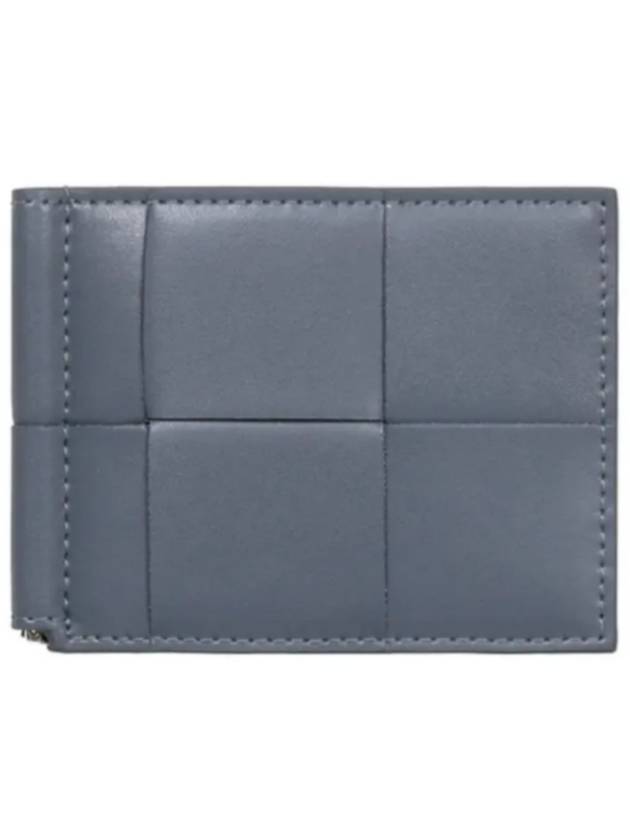 Maxi Intrecciato Money Clip Half Wallet Thunder - BOTTEGA VENETA - BALAAN 2