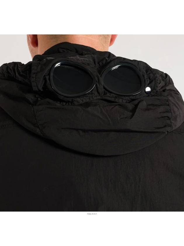 Men's Goggles Over Hooded Jacket Black - CP COMPANY - BALAAN 6