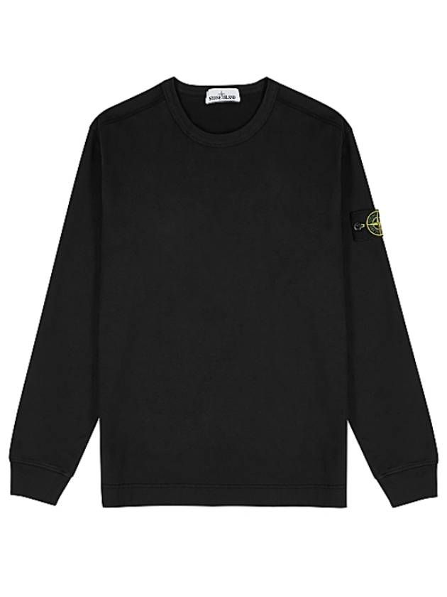 Wappen Patch Crew Neck Sweatshirt Black - STONE ISLAND - BALAAN 2