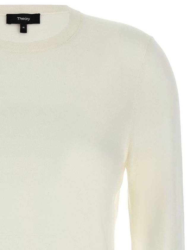 Regal Wool Crew Neck Knit Top New Ivory - THEORY - BALAAN 4