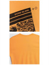 Men's Logo Printing Round Short Sleeve T-Shirt Orange - STONE ISLAND - BALAAN 6