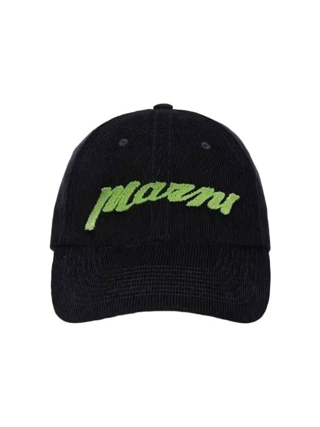 Embroidered Logo Ball Cap Black - MARNI - BALAAN 1