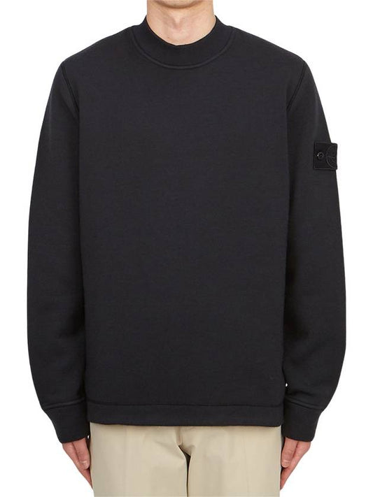 Ghost Piece Cotton Jersey Crew Neck Sweatshirt Navy - STONE ISLAND - BALAAN 2