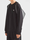 Technical Cotton Sweatshirt Black - PRADA - BALAAN 3