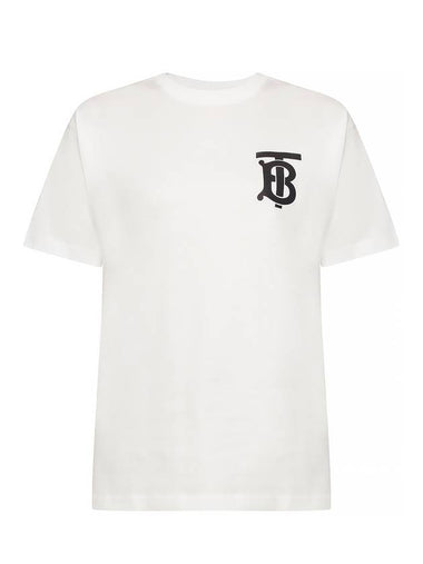 Monogram Motif TB Logo Short Sleeve T-Shirt White - BURBERRY - BALAAN 1