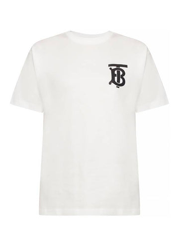 Monogram Motif TB Logo Short Sleeve T-Shirt White - BURBERRY - BALAAN 1