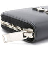 Monogram Zipper Silver Card Wallet Black - SAINT LAURENT - BALAAN 6