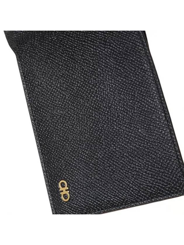 Gancini Bifold Half Wallet Black - SALVATORE FERRAGAMO - BALAAN 6