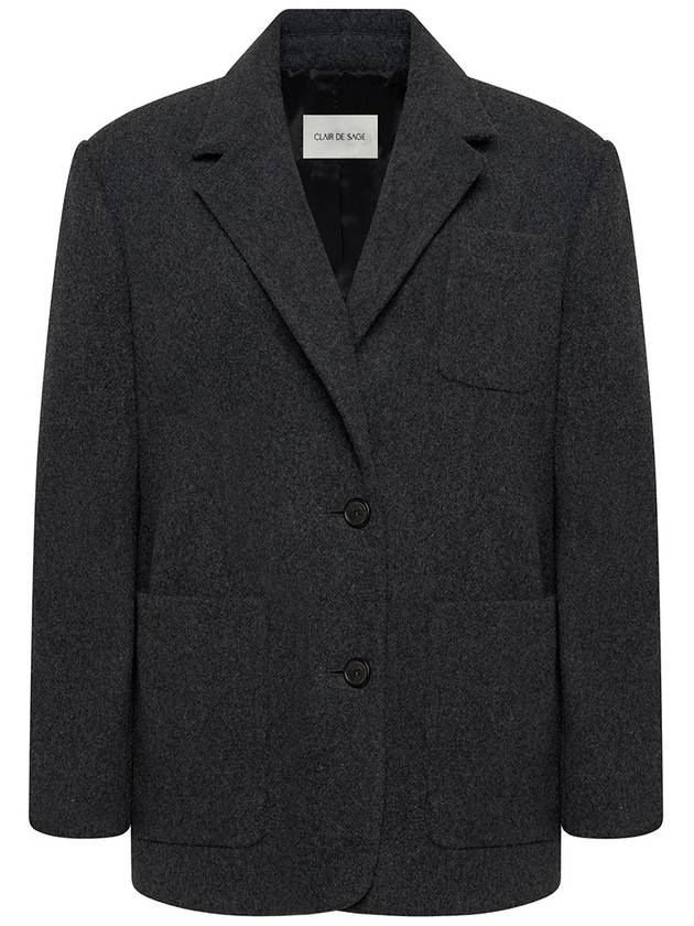 Out pocket over wool jacket - CLAIR DE SAGE - BALAAN 1