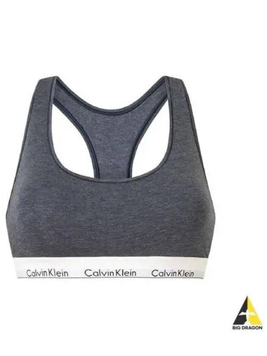 Women s Logo Band Sports Bra Navy 0000F3785E - CALVIN KLEIN - BALAAN 1