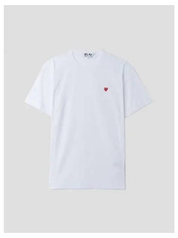 Unisex Small Red Heart Waffen T Shirt White Domestic Product GM0024051646988 - COMME DES GARCONS PLAY - BALAAN 1