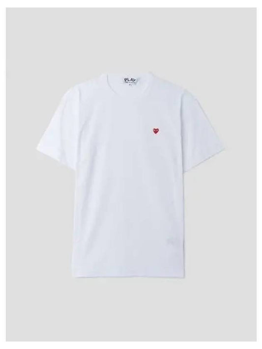 Unisex Small Red Heart Waffen T Shirt White Domestic Product GM0024051646988 - COMME DES GARCONS PLAY - BALAAN 1