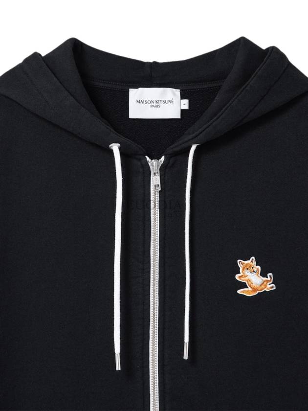 Chillax Fox Patch Zipped Hooded Jacket Black - MAISON KITSUNE - BALAAN 10