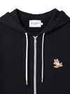 Chillax Fox Patch Zipped Hooded Jacket Black - MAISON KITSUNE - BALAAN 8