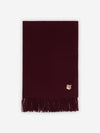 Foxhead Wool Muffler Scarf Wine Color Unisex - MAISON KITSUNE - BALAAN 1