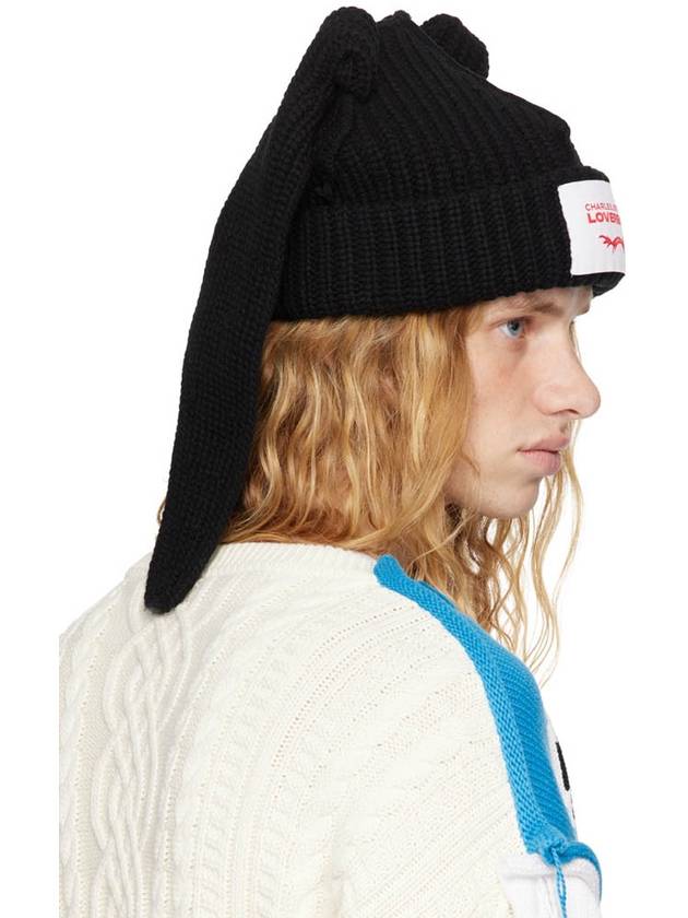 Charles Jeffrey Loverboy Chunky Rabbit Beanie Black - CHARLES JEFFREY LOVERBOY - BALAAN 3