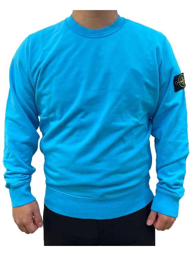 Men's Wappen Patch Sweatshirt Sky Blue - STONE ISLAND - BALAAN 2