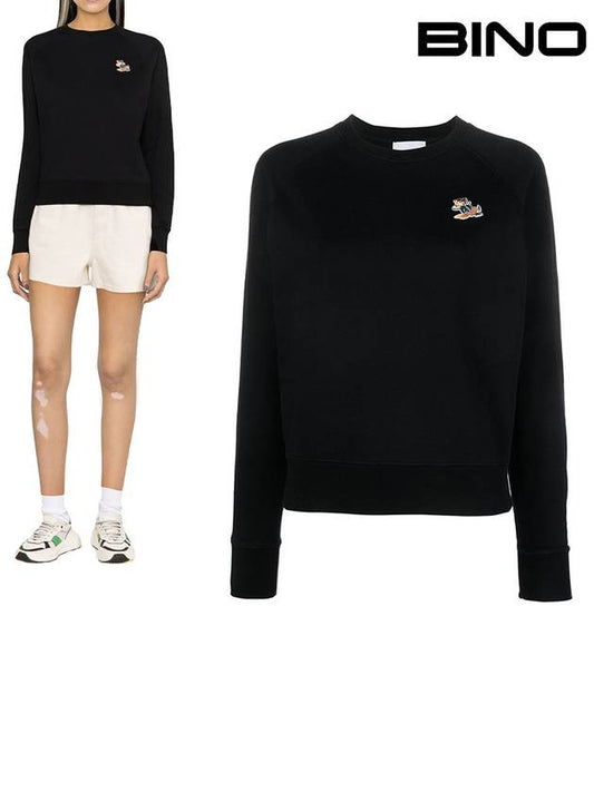 Women's Dressed Fox Patch Adjusted Sweatshirt Black - MAISON KITSUNE - BALAAN 2