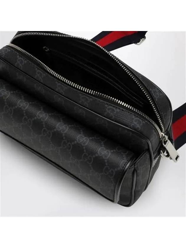 Small GG Supreme Canvas Cross Bag Black - GUCCI - BALAAN 3