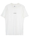 Logo Print Cotton Short Sleeve T-Shirt White - CP COMPANY - BALAAN 10