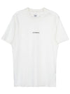 Logo Print Cotton Short Sleeve T-Shirt White - CP COMPANY - BALAAN 2