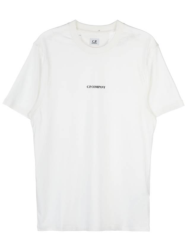 Logo Print Cotton Short Sleeve T-Shirt White - CP COMPANY - BALAAN 2