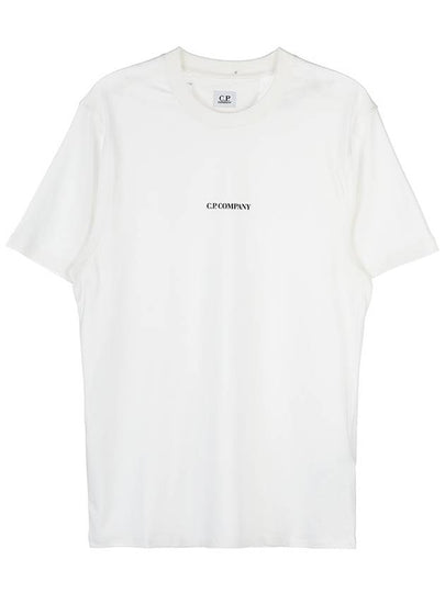 Logo Print Cotton Short Sleeve T-Shirt White - CP COMPANY - BALAAN 2