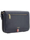 Tonal Strap Leather Reporter Cross Bag Navy - THOM BROWNE - BALAAN 3