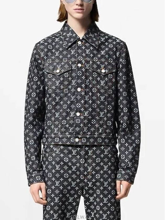 1AFWWU Monogram Jacquard Denim Jacket - LOUIS VUITTON - BALAAN 2