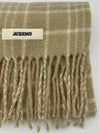 L’echarpe Carro Le Chouchou Jacquard Check Scarf Beige - JACQUEMUS - BALAAN 4