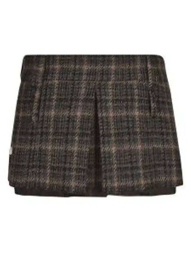 Wool Check A-Line Skirt - MIU MIU - BALAAN 2