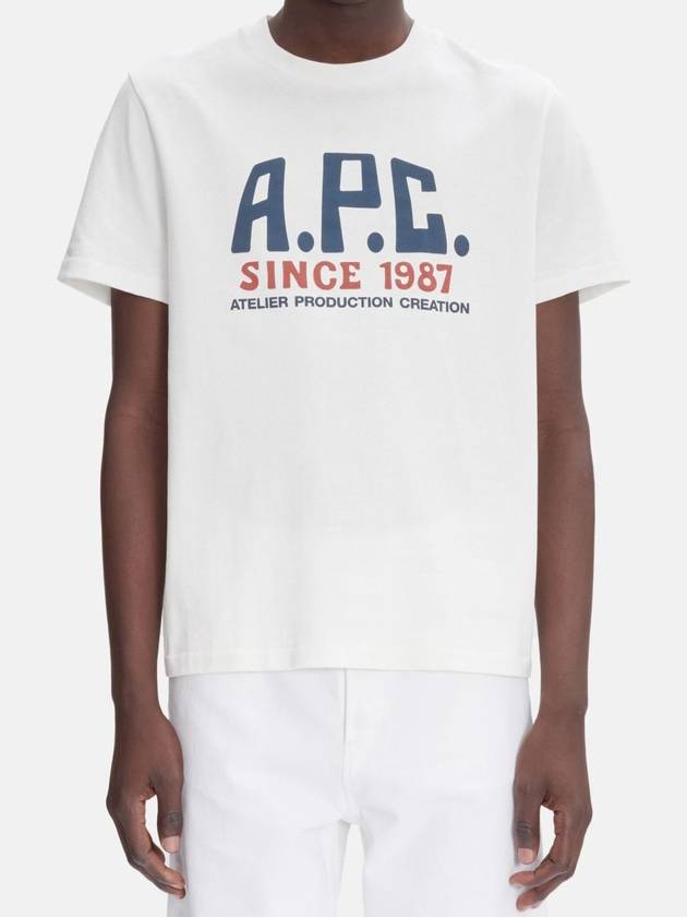 Print Label Short Sleeve T-Shirt White - A.P.C. - BALAAN 1