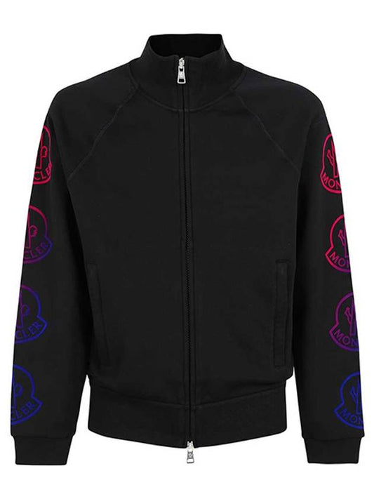 Side Gradient Logo Zip-up Jacket Black - MONCLER - BALAAN 2