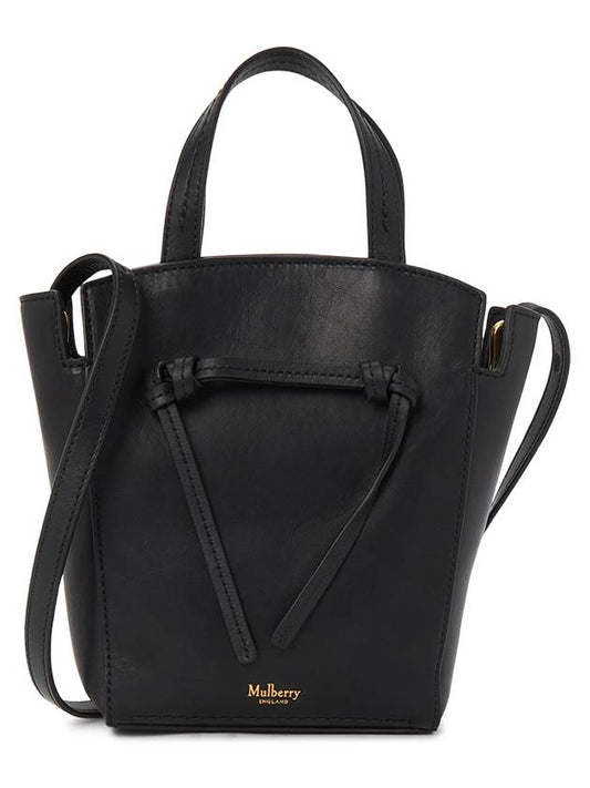 Clovelly Logo Leather Shoulder Bag Black - MULBERRY - BALAAN 2