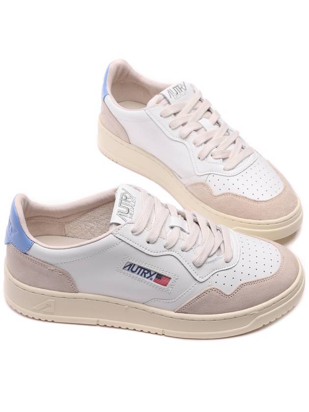 Medalist Leather Suede Blue Tab Low Top Sneakers White - AUTRY - BALAAN 6