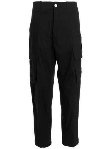 Shadow Project Cotton Nylon Ripstop Cargo Pants Black - STONE ISLAND - BALAAN 1