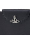 Half Moon Saddle Saffiano Leather Cross Bag Black - VIVIENNE WESTWOOD - BALAAN 7