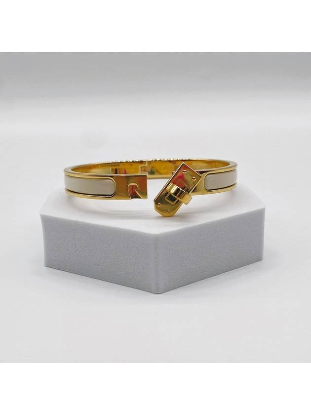 Mini Clic Kelly Bracelet Gold Cream - HERMES - BALAAN 4