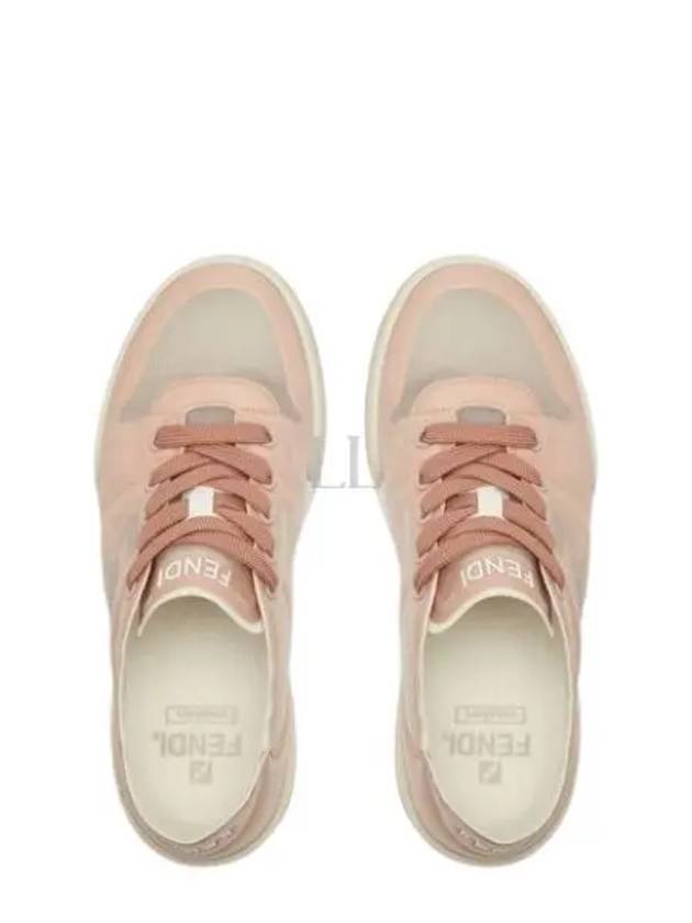 Match Mesh Low-Top Sneakers Light Pink - FENDI - BALAAN 2