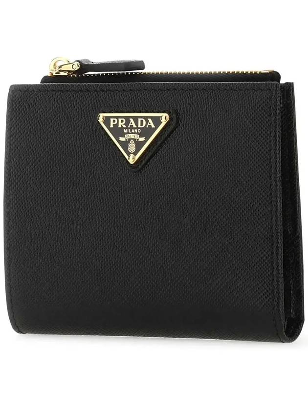 Small Saffiano Half Wallet Black - PRADA - BALAAN 4