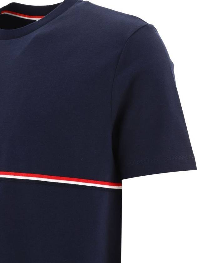 Midweight Jersey Short Sleeve T-Shirt Navy - THOM BROWNE - BALAAN 4