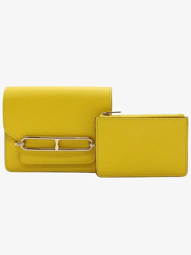 Lulis slim wallet belt bag gold yellow H082053CP90 - HERMES - BALAAN 1