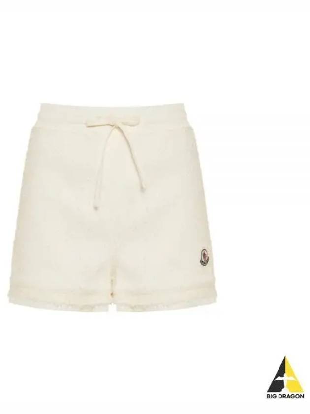 2B00007 597NZ 034 Logo Patch Cotton Shorts - MONCLER - BALAAN 1