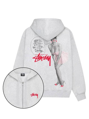 Skate Tough Hooded Zip Up Ash Men s - STUSSY - BALAAN 1