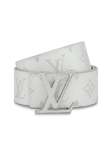 Men's LV Initiales 40MM Reversible Leather Belt White - LOUIS VUITTON - BALAAN 1