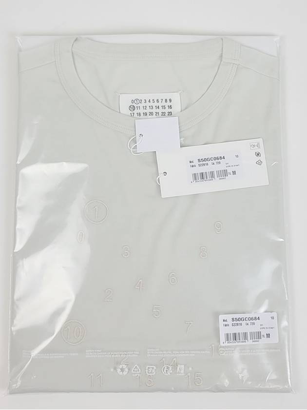 Numeric Embroidered Logo Mako Cotton Short Sleeve T-Shirt White - MAISON MARGIELA - BALAAN 6