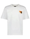 Logo Label Patch Short Sleeve T-Shirt White - FENDI - BALAAN 2